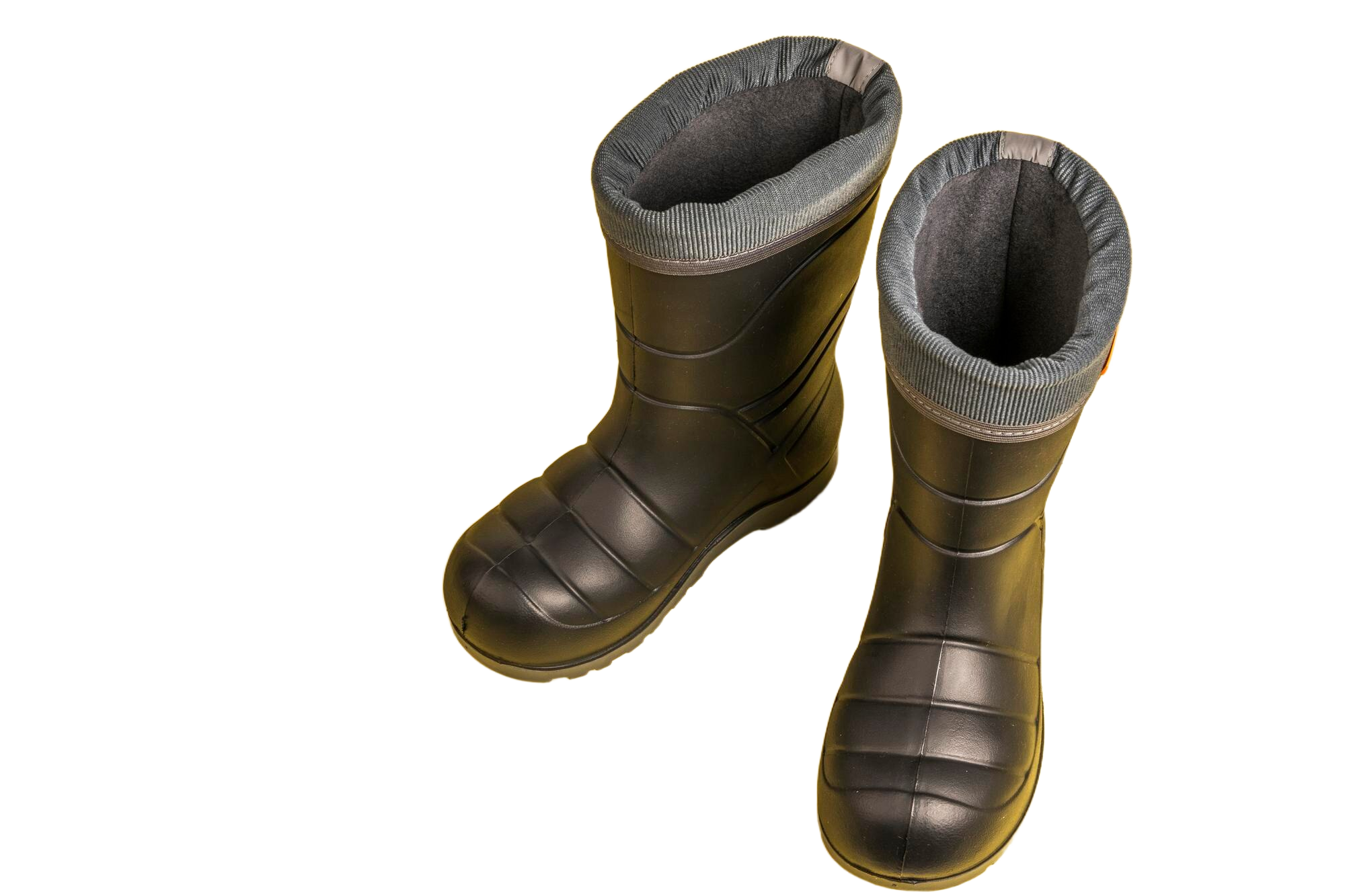 children39s-warm-rubber-boots-yellow-background-gray-rubber-boots