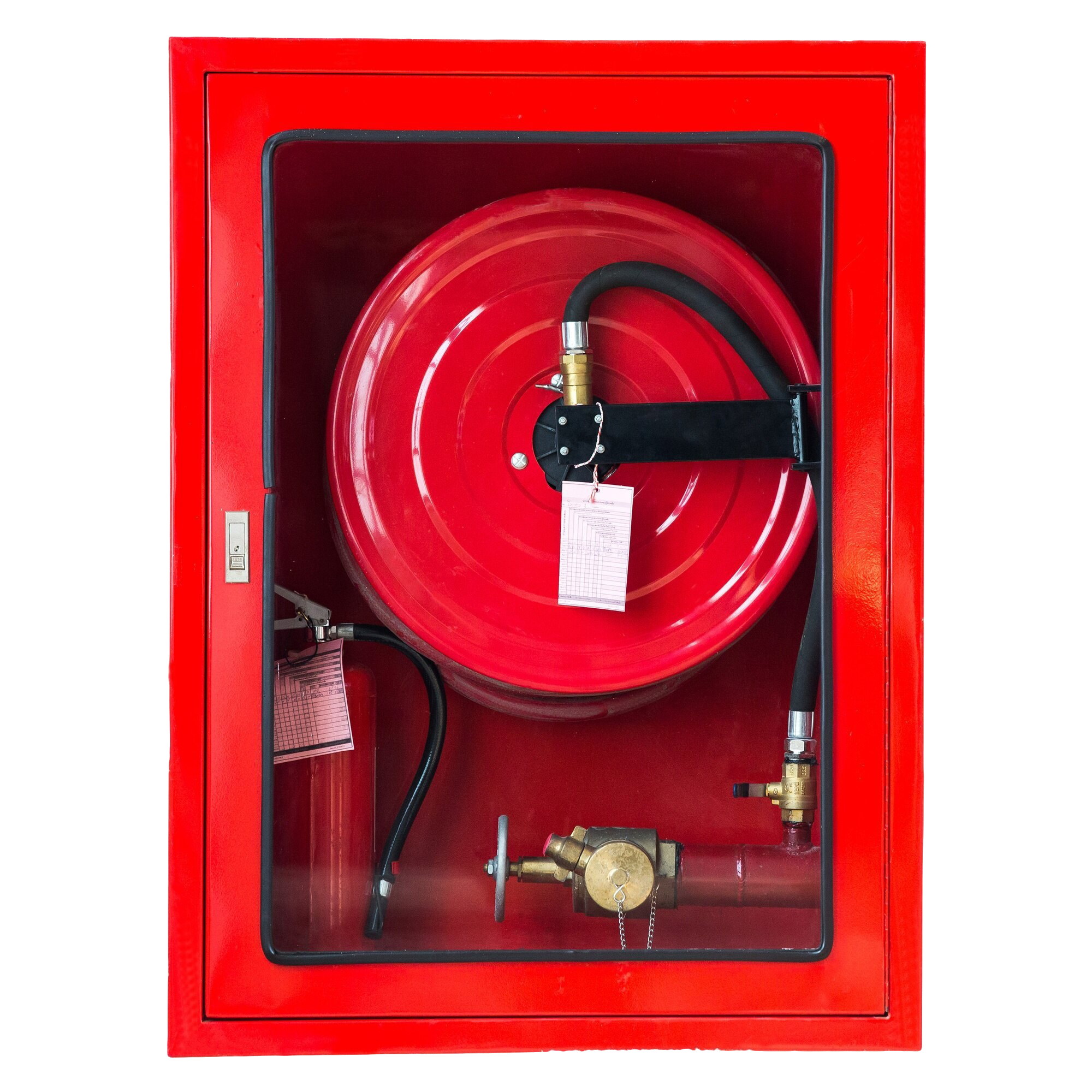 fire-safety-equipment-red-box-wall-cement