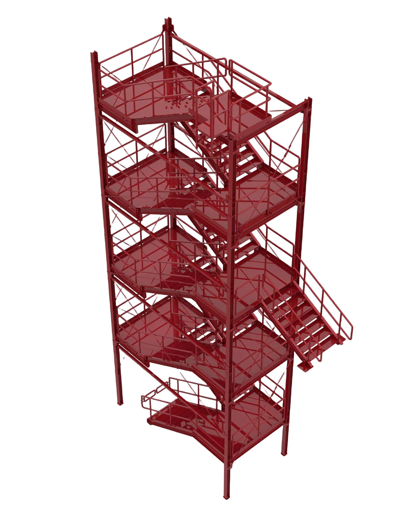 industrial-exterior-staircase-transparent-background-3d-rendering-illustration