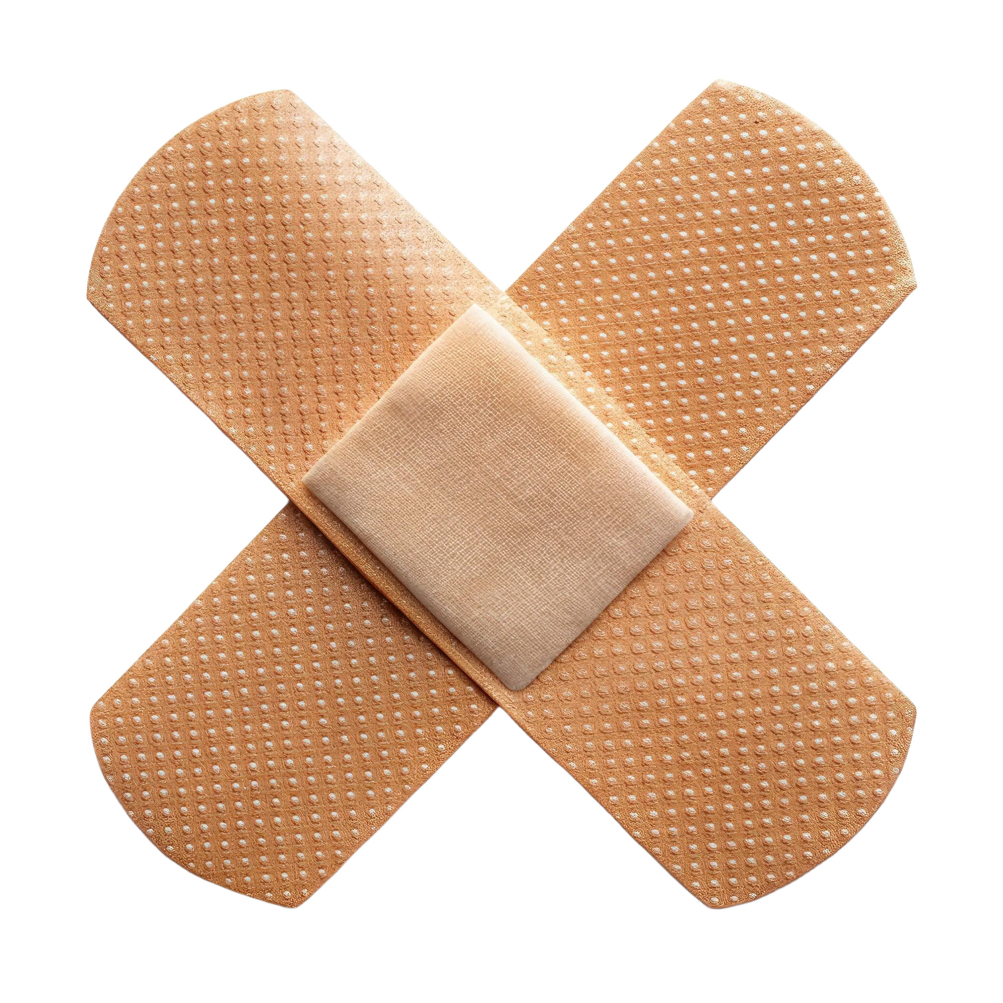 pair-adhesive-bandages-placed-crosswise-white-background-generative-ai