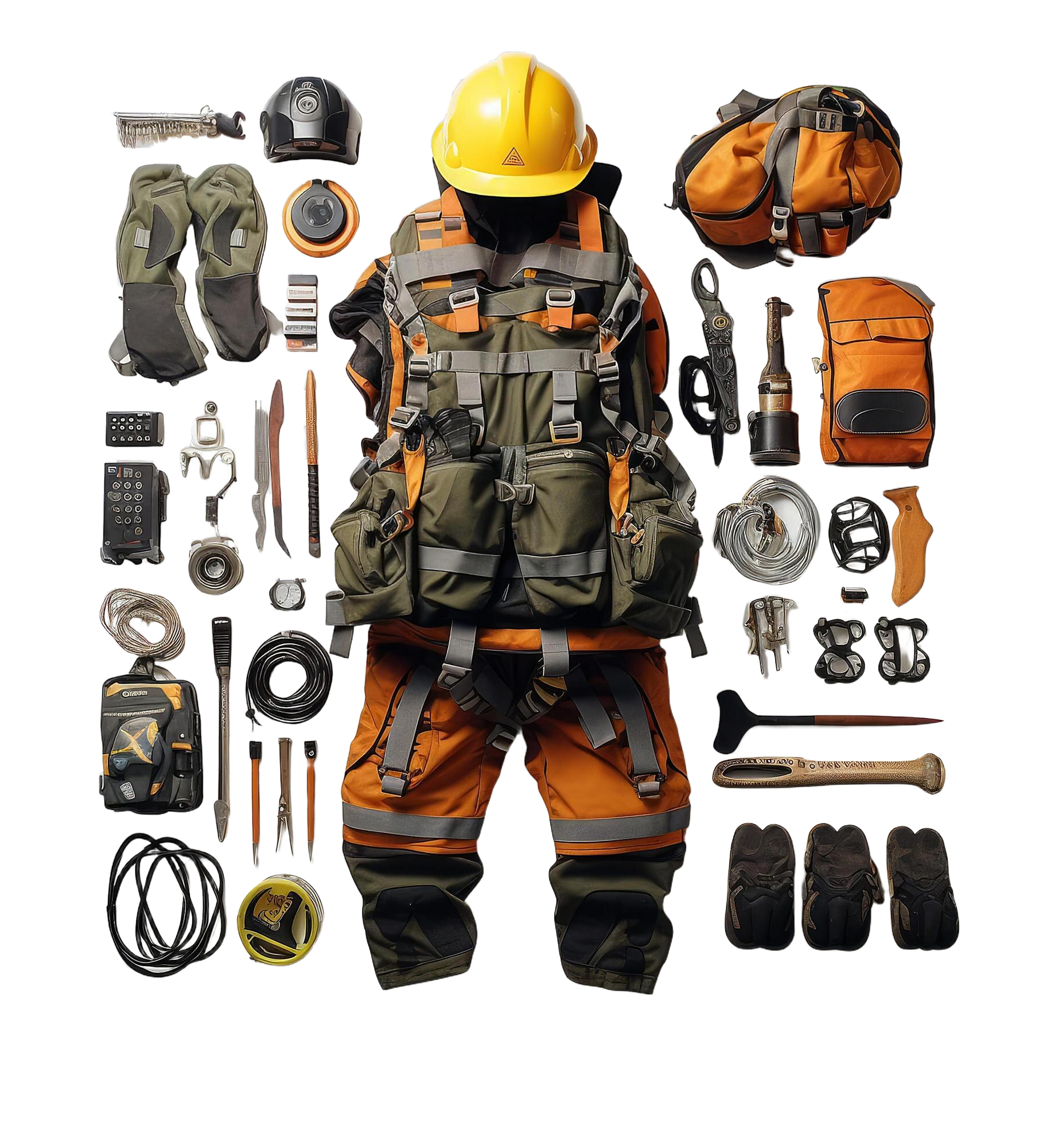 transparent-background-psd-realistic-photographic-arborist-s-climbing-gear-collection-tools