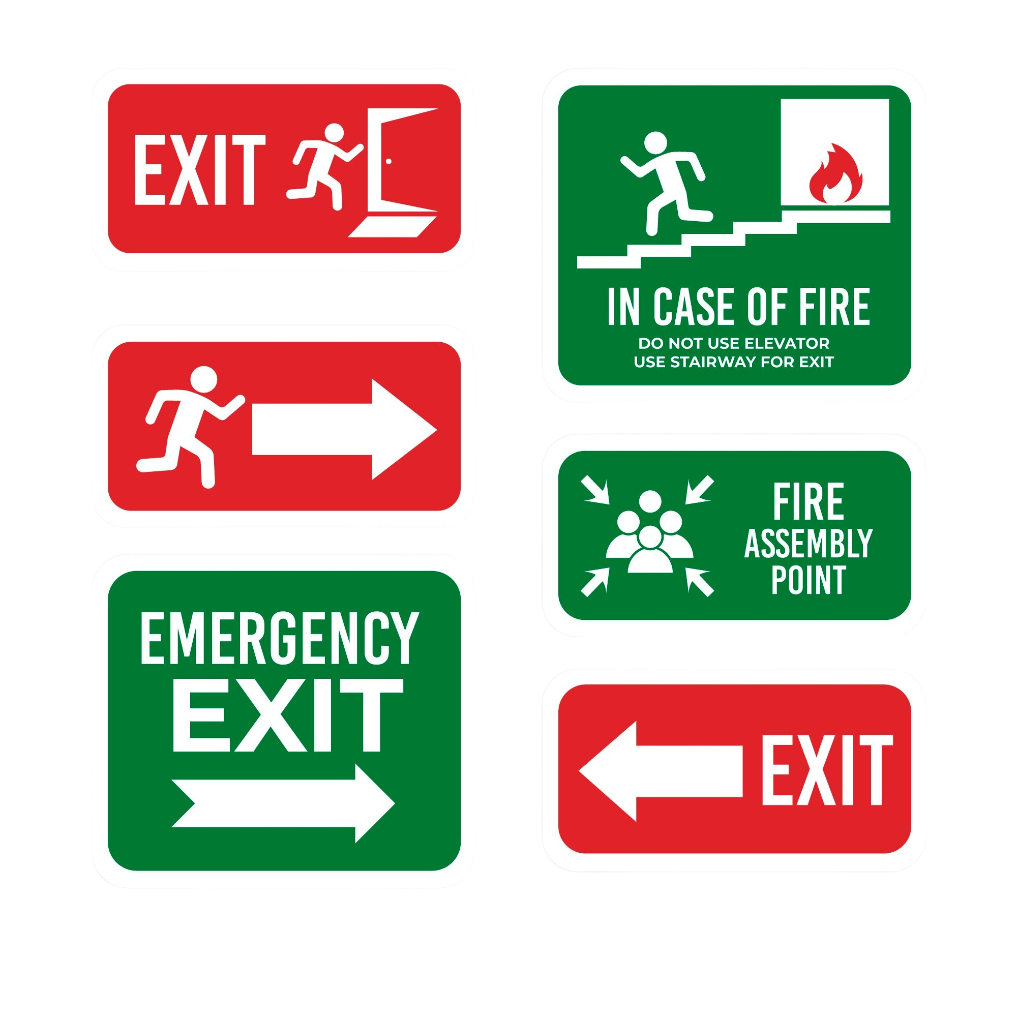 various-exit-signs